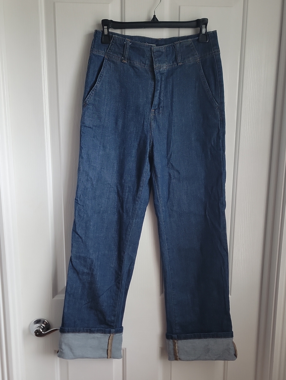 Pilcro Relaxed Straight-Leg Jeans in Dark Blue 26 Anthropologie